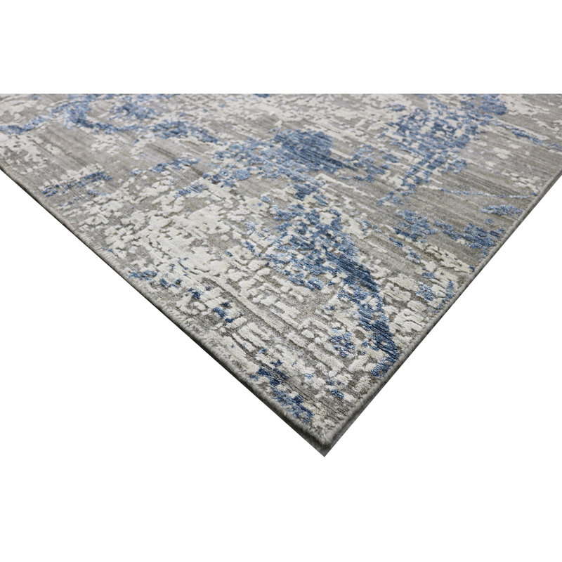Camouflage Area Rug in Blue, Rectangle 8' x 10'