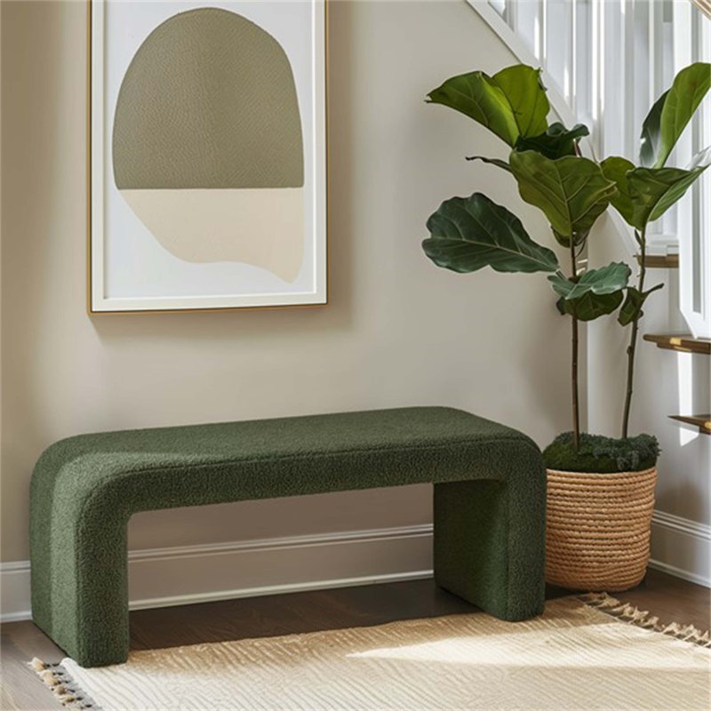 Versatile Wooden Bench with Plush Cushion for Enhanced Comfort and Style, 18" H x 16" W x 42" D