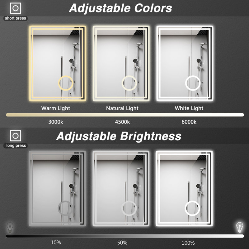 Cliett Rectangle Mirror, 60cm x 80cm