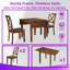 Ensemble de table de salle à manger à abattants en bois 3 pièces avec 2 chaises à dossier en X, se plie à une largeur de 29,5 pouces-1287930355