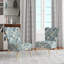 Chaise d'appoint en velours Blue Essence Petals