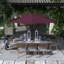 Parasol de patio 11 'en bronze avec inclinaison automatique et manivelle - mauve Pacifica-1974771712-1974771734