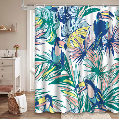 Rideau de douche avec 12 crochets