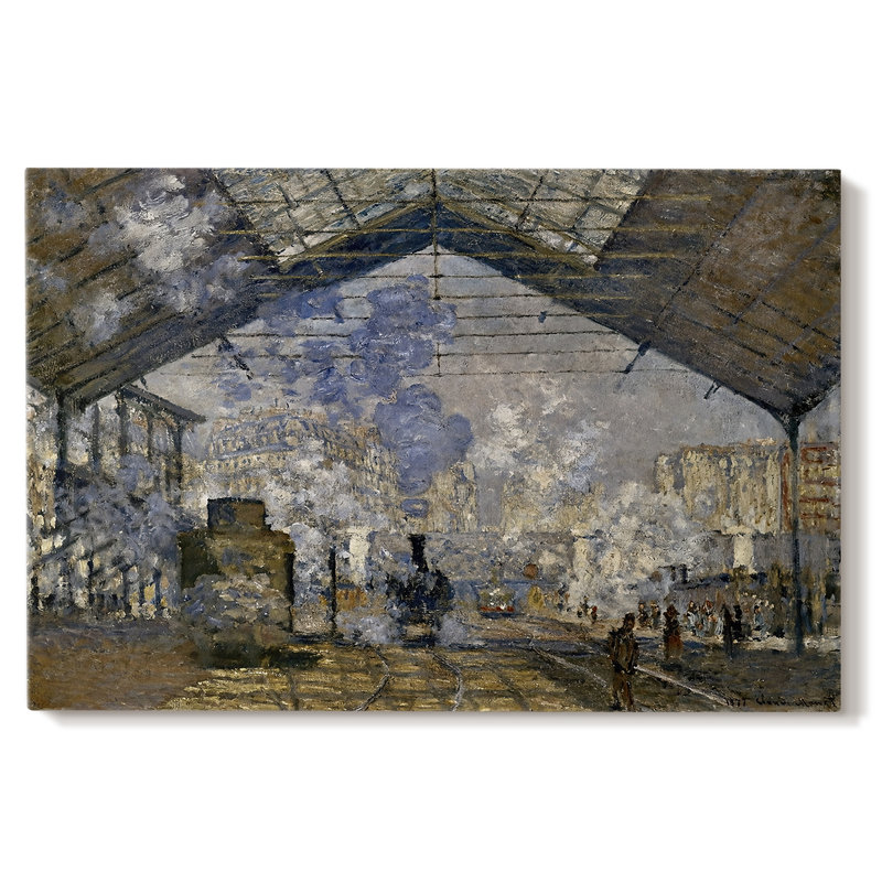 The Gare Saint-Lazare-Claude Monet-Gallery Wrapped Canvas-1877, 40x60