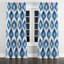 Rideaux Modern Window - rideau ikat Calm bleu et blanc scandinave avec œillets - 1 panneau-398294931-398294942