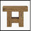 31.5" End Table, Farmhouse Sofa Side Table With 2-Tier Shelf And Heavy Duty Base