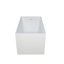 Fslefay 47'' Acrylic Freestanding Soaking Bathtub With Seat,Square Shape Soaking Bathtub with Overflow