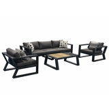 Exee Outdoor 4 - Piece Teak Conversation Set