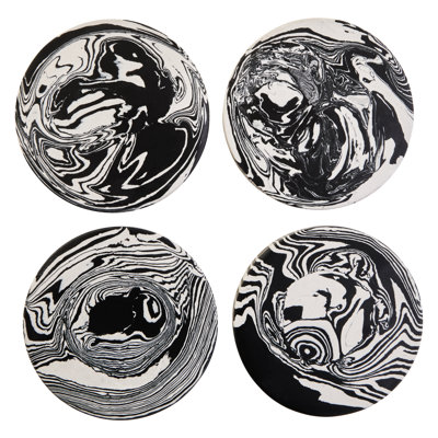 Marble Round 4 Piece Coaster Set