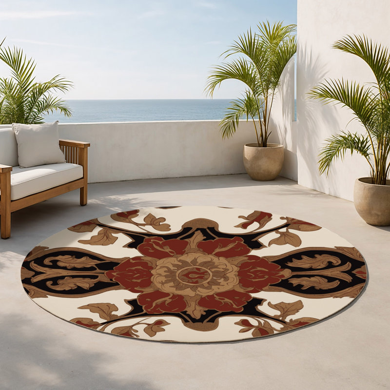 Tapis intérieur et extérieur Timeless Opulence, Rond 5 pi