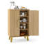 Armoire de rangement Buffet avec portes doubles et 3 tablettes amovibles