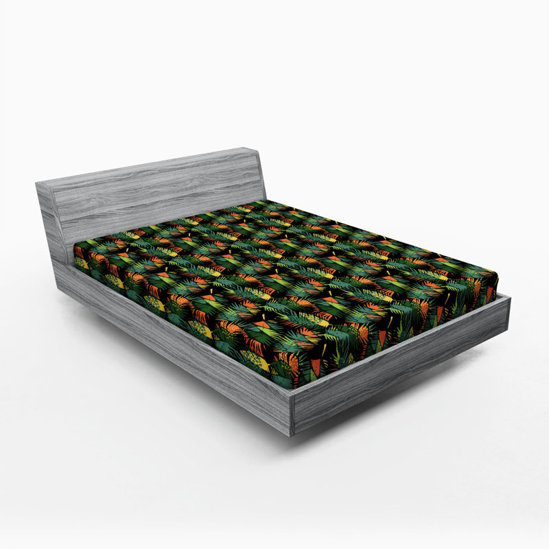 Microfiber Floral Fitted Sheet, Full Fitted Sheet