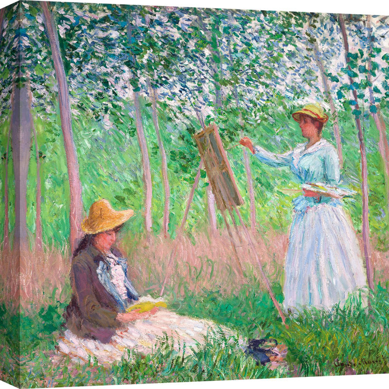 In The Woods At Giverny by Claude Monet - Wrapped Canvas Print, 70cm H x 70cm W x 4cm D