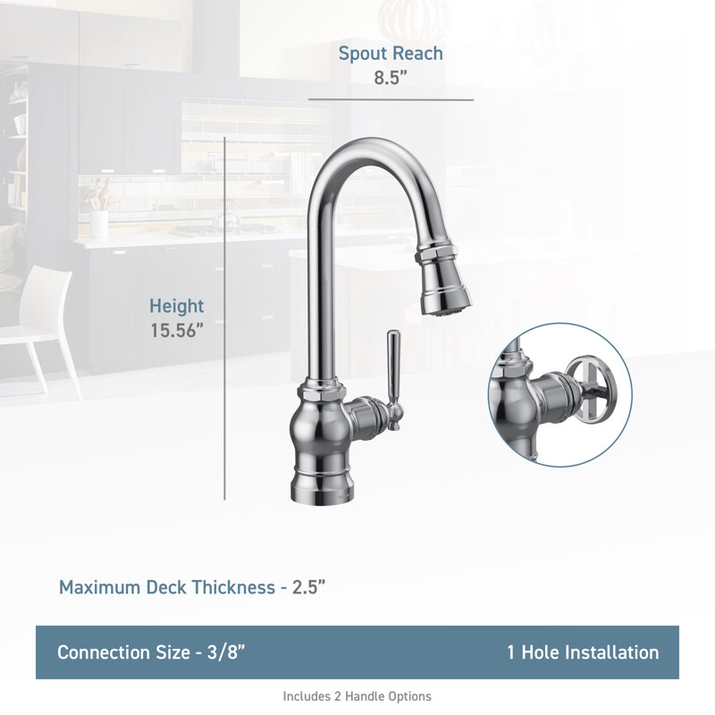Paterson One-Handle Bar Faucet with Power Clean, Matte Black