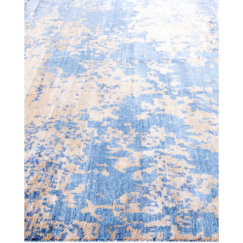 Overdyed One-of-a-Kind Rectangle 9' X 12' Hand Knotted Area Rug
