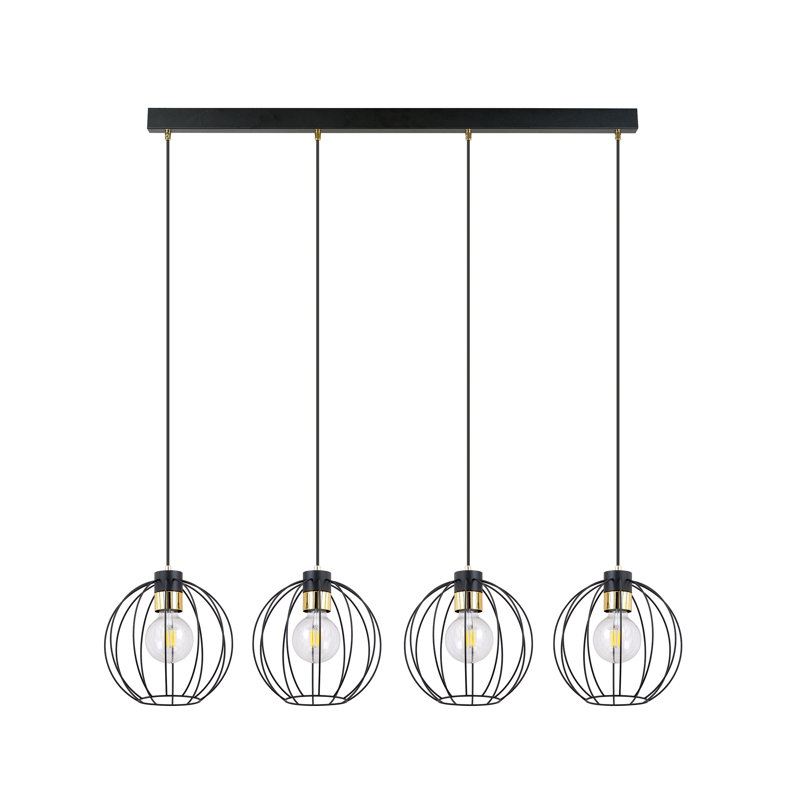 Abraheem 4 - Light Steel Pendant, Black