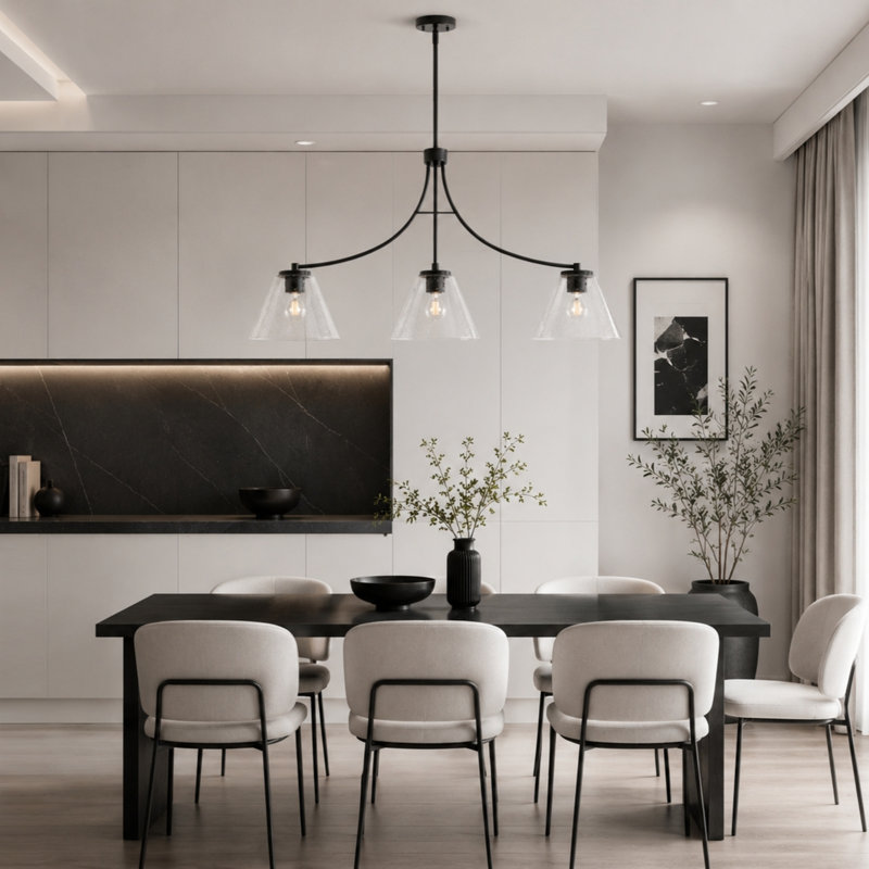 Breely 3-Light 42.1"W Oversized Dimmable Kitchen Island Pendant