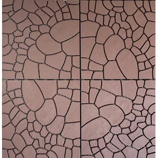 Stone Texture Interlocking Patio Deck Tiles – 12" DIY Floor Tiles, Dark Gray Polypropylene, Fast Installation For Outdoors