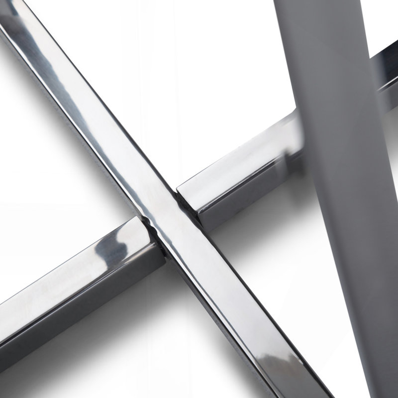 Marsden - Table d'appoint avec base - Blanc / Argent