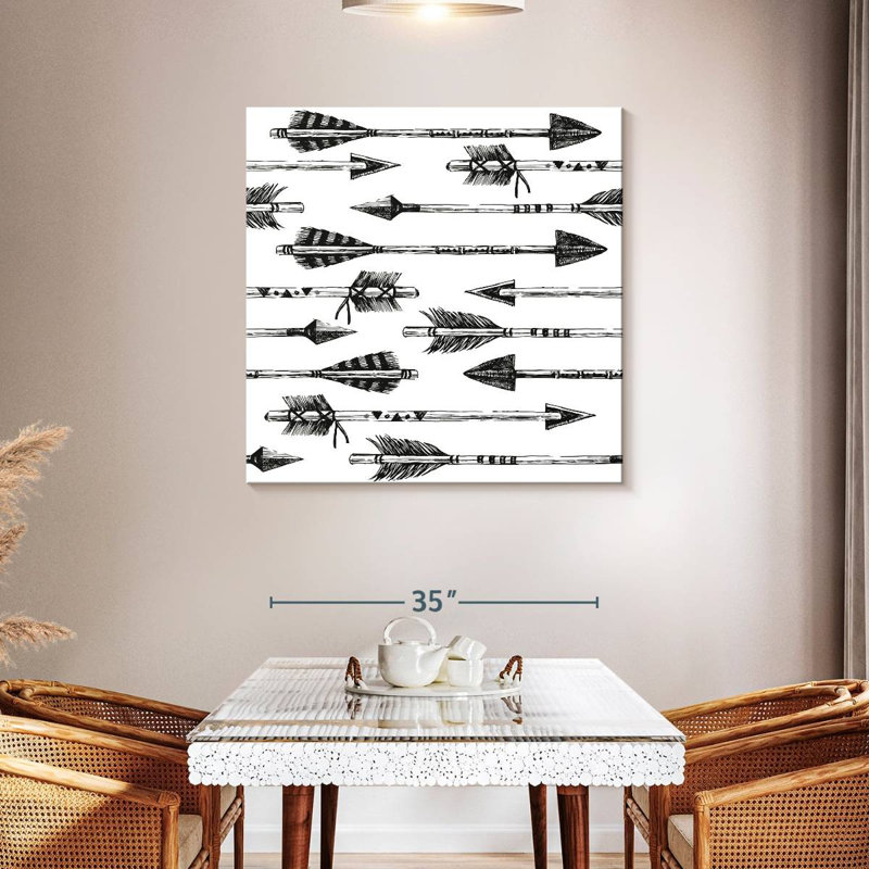 Sireci Tribal Arrows Pattern, 39" H x 39" W