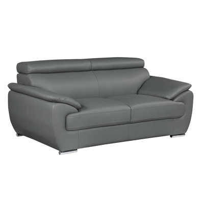 Causeuse en cuir véritable
