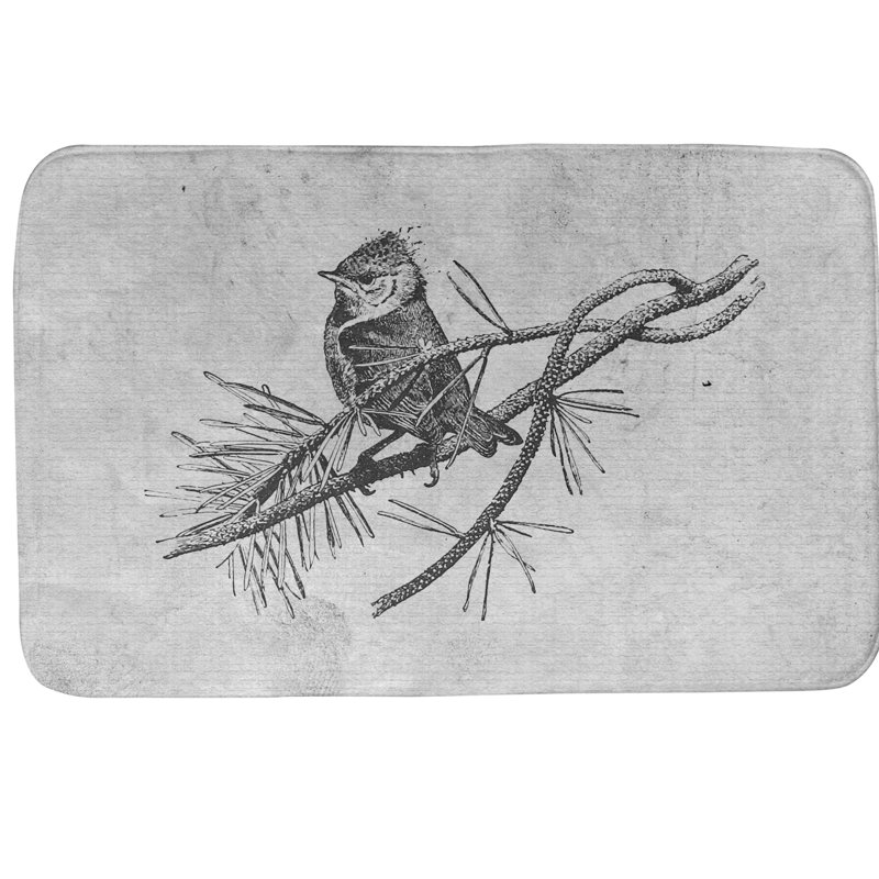 Tapis pour salle de bain oiseau Fawcett, l 17 po x L 24 po