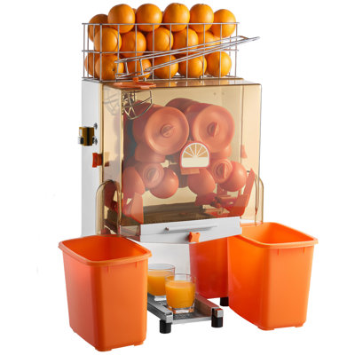 Presse-agrumes commercial, presse-jus électrique orange de 120 W, presse-fruits orange en acier inoxydable pour 20 par minute, extracteur de citrons et de grenades avec seau