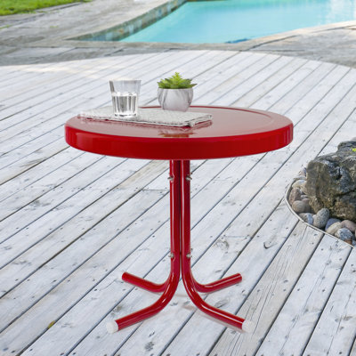22" Outdoor Retro Tulip Side Table