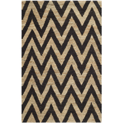 Louisos Hand Knotted Jute Chevron Rug