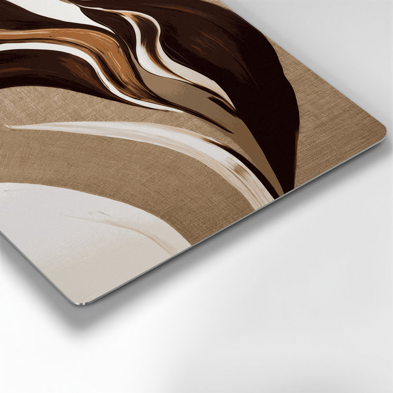 «Lyrical Abstraction 24», art mural en métal brun, H 11 po x l 14 po