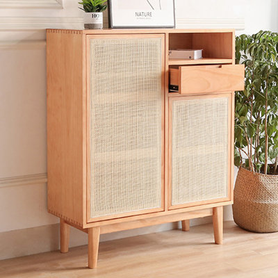 Rattan Multi-Functional Shoe Storage Cabinet