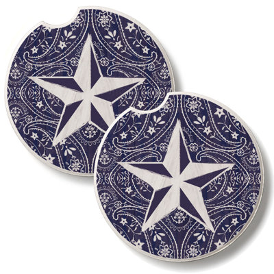 Ensemble de 2 sous-verres Blue Bandana Star