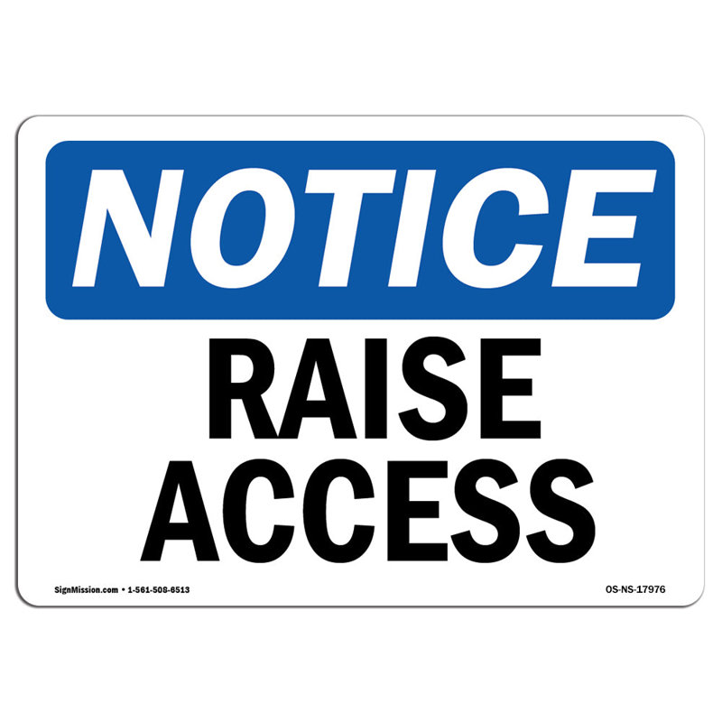 Panneau en aluminium Raise Access 12 x 18