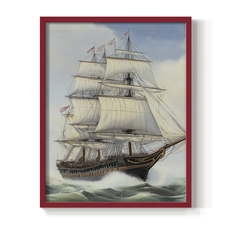 «NAUTICAL Series Lxxix», H 21 po x l 17 po, Rouge