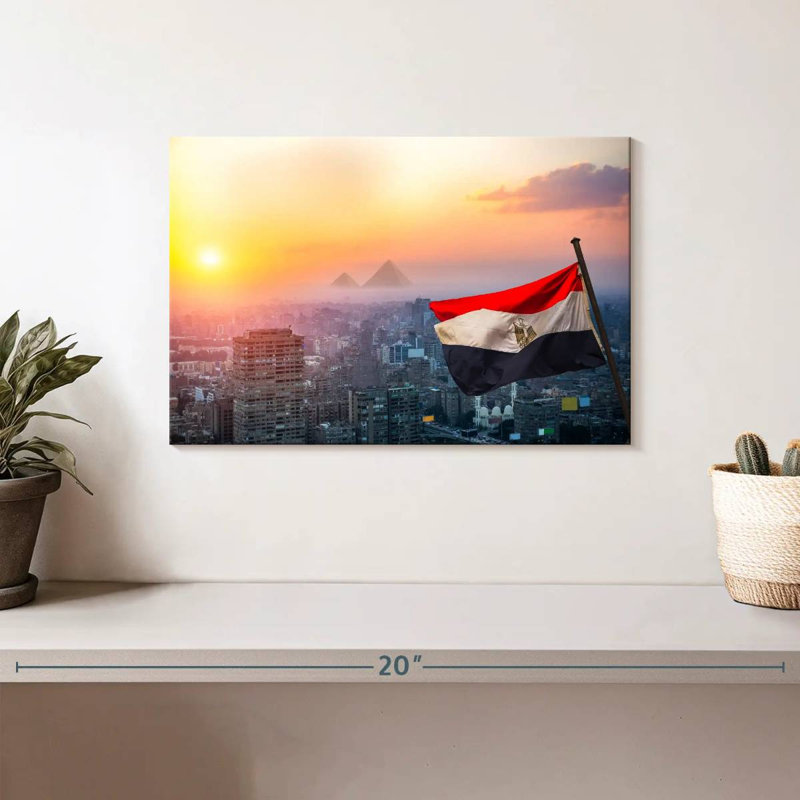 Borges Urban Egypt Flag, 8" H x 12" W
