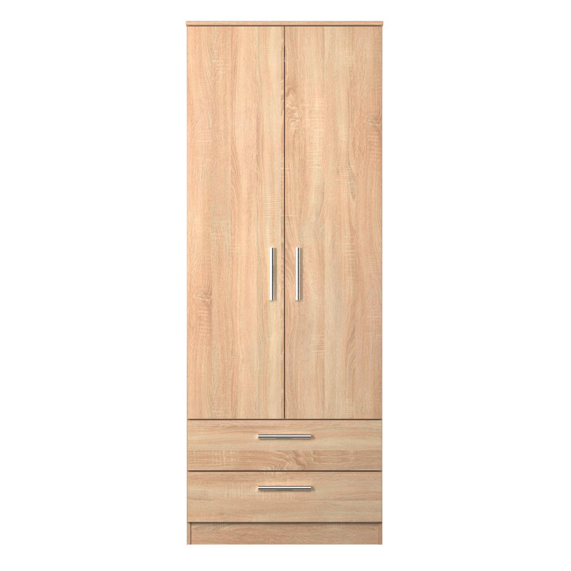 Bhaga Manufactured Wood Wardrobe, Black Matt