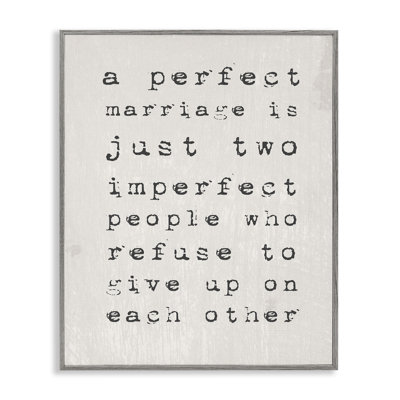 «A Perfect Mariage» par Daphne Polselli, reproduction d'art textuel sur toile
