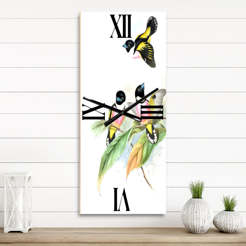 Horloge murale oiseaux III, Grand