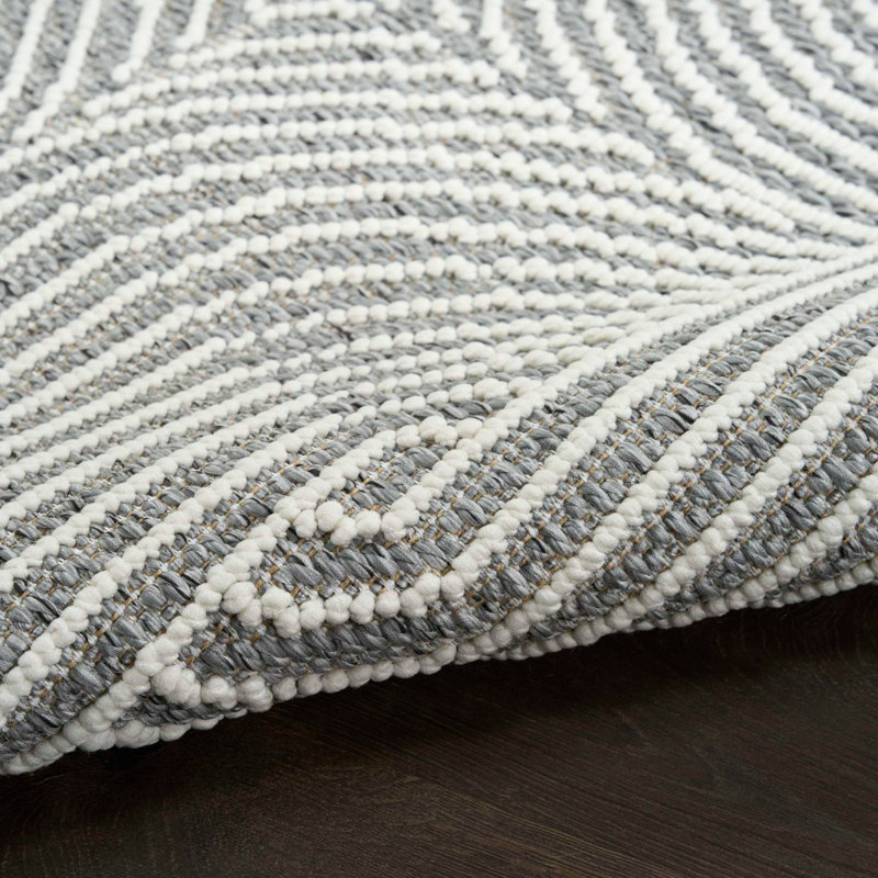 Coedy Charcoal Ivory Modern Indoor Rug, Rectangle 3'11" x 5'11"