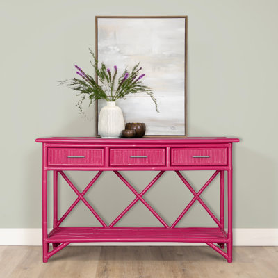 Pencil Rattan 54" Wide Console Table