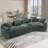 Assembly Free 126" Chenille 2-Piece Modular Curved Sofa with 5 Toss Pillows-104426378