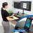 Mount-It! Height Adjustable Standing Desk Converter with Bonus Dual Monitor Mount Included, 36 Inch