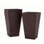 Élégants pots à fleurs en rotin pour l'extérieur, ensemble de 3 grandes jardinières avec trous de drainage pour une utilisation intérieure et extérieure-814232935