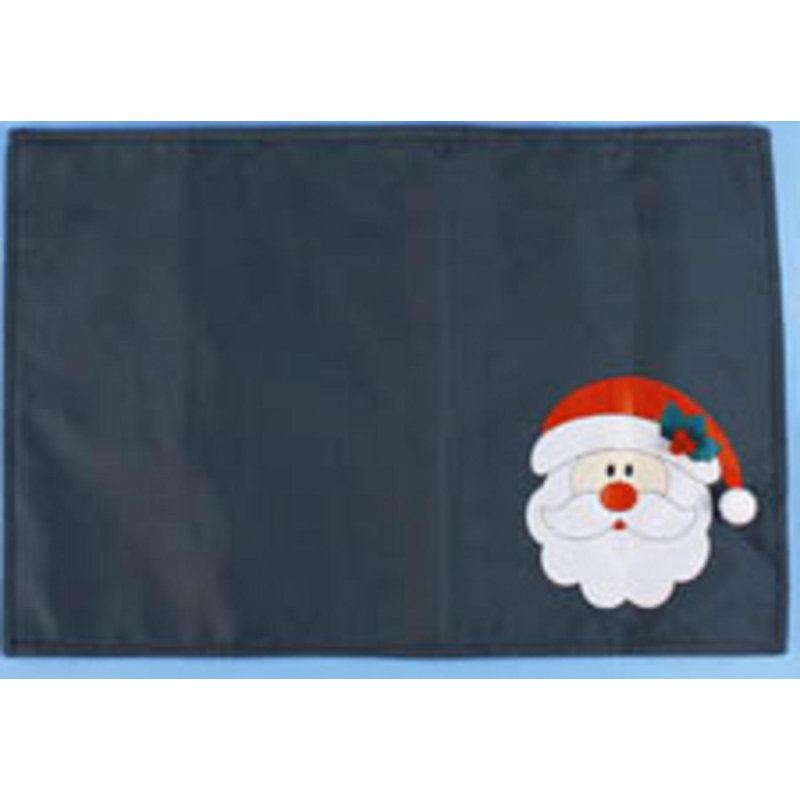 Ensemble de tapis rouges pour père Noël avec napperons de Noël