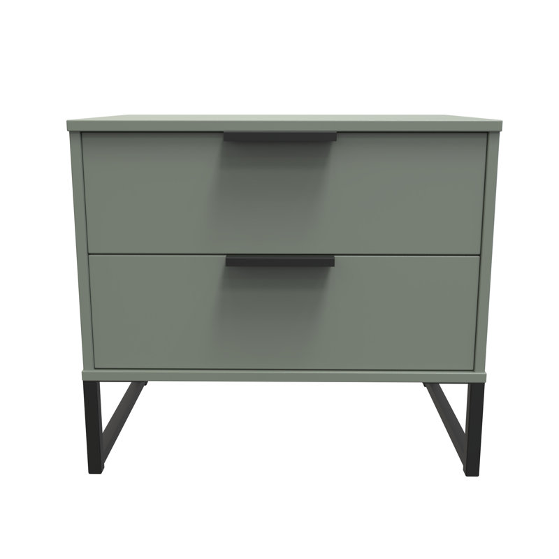 Turah 58cm W Manufactured Wood Bedside Table, Reed Green