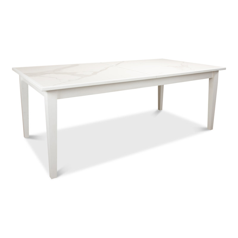 Butterfly Leaf Dining Table, Porcelain White, Cortina White