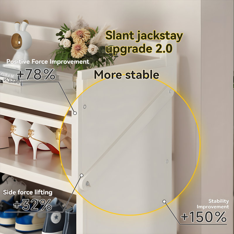 Multi-Layer Foldable Dustproof Shoe Cabinet For Home/Dormitory - Space-Saving Bamboo Storage Shelf