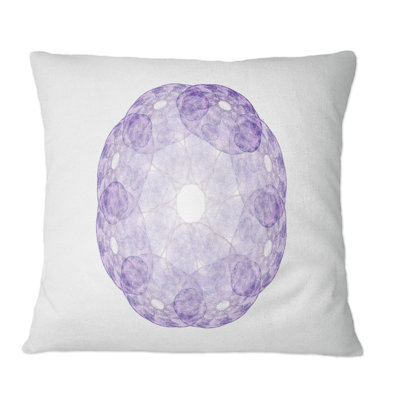 Coussin décoratif imprimé floral mauve II