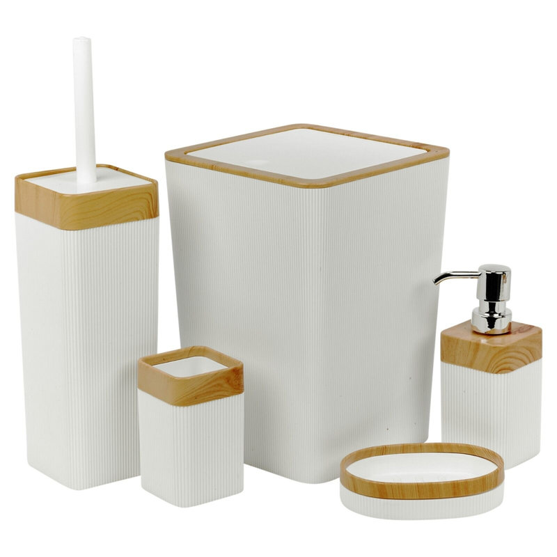 Nirgun Bathroom Accessory Set, White