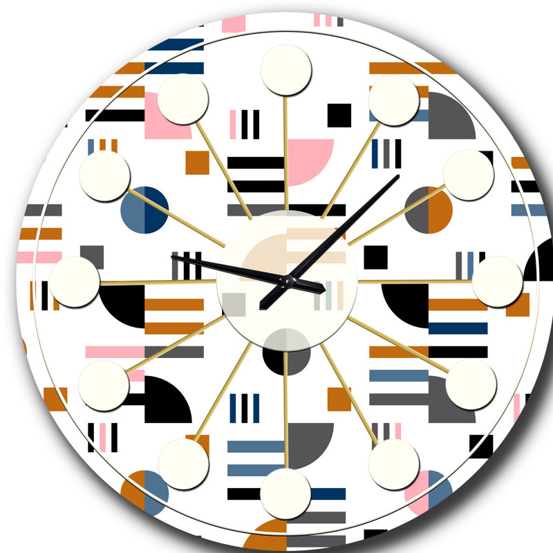 Horloge murale rétro Mid-Century, Moyenne